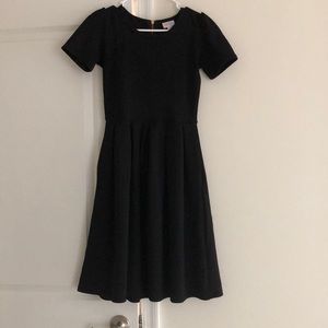 XS Noir Black LuLaRoe Amelia Dress